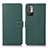 Leather Case Stands Flip Cover Holder M16L for Xiaomi Redmi Note 10 5G Green