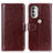 Leather Case Stands Flip Cover Holder M17L for Motorola Moto G51 5G