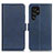 Leather Case Stands Flip Cover Holder M29L for Samsung Galaxy S21 Ultra 5G Blue