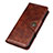 Leather Case Stands Flip Cover Holder ML12 for Samsung Galaxy A73 5G Brown