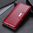 Leather Case Stands Flip Cover Holder ML13 for Google Pixel 6a 5G Red
