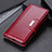 Leather Case Stands Flip Cover Holder ML13 for Huawei Honor 50 Lite Red