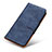 Leather Case Stands Flip Cover Holder ML2 for Samsung Galaxy A73 5G Blue