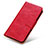 Leather Case Stands Flip Cover Holder ML2 for Samsung Galaxy A73 5G Red