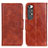 Leather Case Stands Flip Cover Holder ML2 for Xiaomi Mi 10S 5G Brown