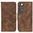 Leather Case Stands Flip Cover Holder ML3 for Xiaomi Mi 10S 5G Brown