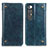 Leather Case Stands Flip Cover Holder ML4 for Xiaomi Mi 10S 5G Blue