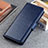 Leather Case Stands Flip Cover Holder ML7 for Huawei Honor 50 Lite Blue