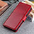 Leather Case Stands Flip Cover Holder ML7 for Realme Q5 5G Red