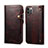 Leather Case Stands Flip Cover Holder MT1 for Apple iPhone 15 Pro Brown