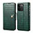 Leather Case Stands Flip Cover Holder MT6 for Apple iPhone 15 Pro Green