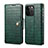 Leather Case Stands Flip Cover Holder MT6 for Apple iPhone 15 Pro Max Green