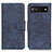 Leather Case Stands Flip Cover Holder N01P for Google Pixel 7a 5G Blue