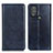 Leather Case Stands Flip Cover Holder N01P for Motorola Moto G Power (2022) Blue