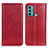 Leather Case Stands Flip Cover Holder N01P for Motorola Moto G40 Fusion Red