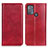 Leather Case Stands Flip Cover Holder N01P for Motorola Moto G50 Red