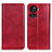 Leather Case Stands Flip Cover Holder N01P for OnePlus 10R 5G Red