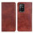 Leather Case Stands Flip Cover Holder N01P for Oppo A94 5G Brown