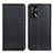 Leather Case Stands Flip Cover Holder N01P for Oppo F19 Black