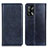 Leather Case Stands Flip Cover Holder N01P for Oppo F19 Blue