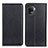 Leather Case Stands Flip Cover Holder N01P for Oppo F19 Pro Black