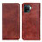 Leather Case Stands Flip Cover Holder N01P for Oppo F19 Pro Brown