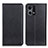 Leather Case Stands Flip Cover Holder N01P for Oppo F21 Pro 4G Black