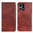 Leather Case Stands Flip Cover Holder N01P for Oppo F21 Pro 4G Brown