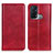 Leather Case Stands Flip Cover Holder N01P for Oppo Reno5 A Red