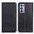 Leather Case Stands Flip Cover Holder N01P for Oppo Reno6 Pro 5G Black