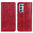 Leather Case Stands Flip Cover Holder N01P for Oppo Reno6 Pro 5G Red