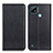 Leather Case Stands Flip Cover Holder N01P for Realme C21 Black