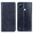 Leather Case Stands Flip Cover Holder N01P for Realme C21 Blue