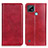 Leather Case Stands Flip Cover Holder N01P for Realme C21 Red