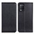 Leather Case Stands Flip Cover Holder N01P for Realme Narzo 30 5G Black