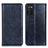 Leather Case Stands Flip Cover Holder N01P for Samsung Galaxy A03s Blue