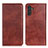 Leather Case Stands Flip Cover Holder N01P for Samsung Galaxy A13 5G Brown