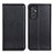 Leather Case Stands Flip Cover Holder N01P for Samsung Galaxy A15 4G Black