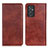 Leather Case Stands Flip Cover Holder N01P for Samsung Galaxy A15 4G Brown