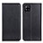 Leather Case Stands Flip Cover Holder N01P for Samsung Galaxy A22 4G Black