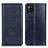 Leather Case Stands Flip Cover Holder N01P for Samsung Galaxy A22 4G Blue