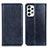 Leather Case Stands Flip Cover Holder N01P for Samsung Galaxy A23 4G Blue