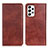 Leather Case Stands Flip Cover Holder N01P for Samsung Galaxy A23 4G Brown