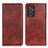 Leather Case Stands Flip Cover Holder N01P for Samsung Galaxy A54 5G Brown