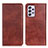 Leather Case Stands Flip Cover Holder N01P for Samsung Galaxy A73 5G Brown