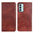 Leather Case Stands Flip Cover Holder N01P for Samsung Galaxy M13 4G Brown