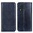 Leather Case Stands Flip Cover Holder N01P for Samsung Galaxy M32 4G Blue