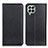 Leather Case Stands Flip Cover Holder N01P for Samsung Galaxy M33 5G Black