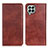 Leather Case Stands Flip Cover Holder N01P for Samsung Galaxy M33 5G Brown