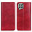 Leather Case Stands Flip Cover Holder N01P for Samsung Galaxy M33 5G Red